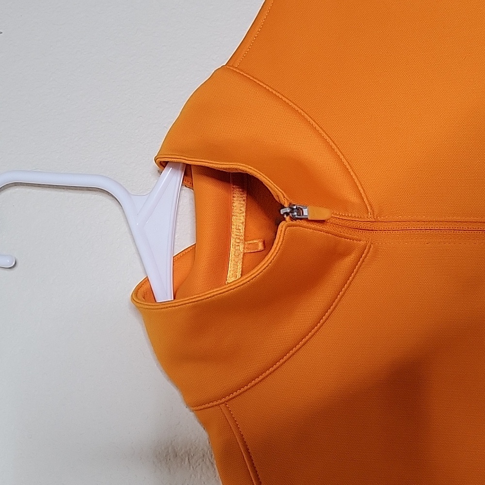 Nike Golf Bright Orange Fleece Lined Half Zip Jacket - Picture 3 of 10